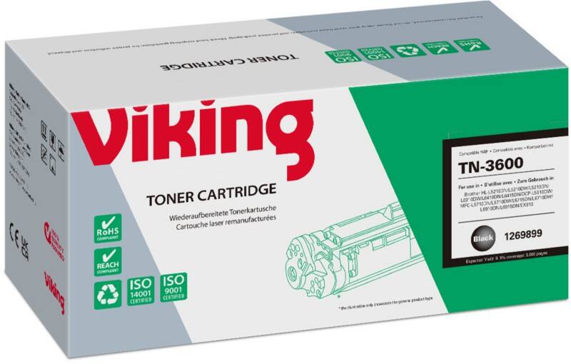 Toner Viking TN-3600 Compatible Brother Noir   