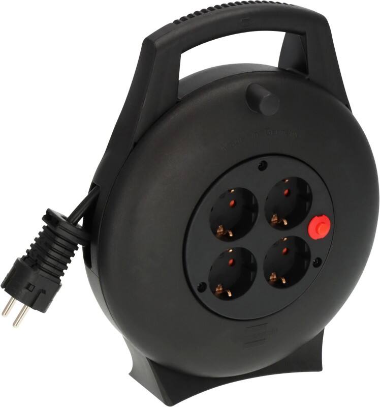 brennenstuhl Vario Line Enrouleur de Câble 4-Voies 10 m Noir 1093900