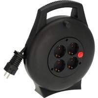 brennenstuhl Vario Line Enrouleur de Câble 4-Voies 10 m Noir 1093900