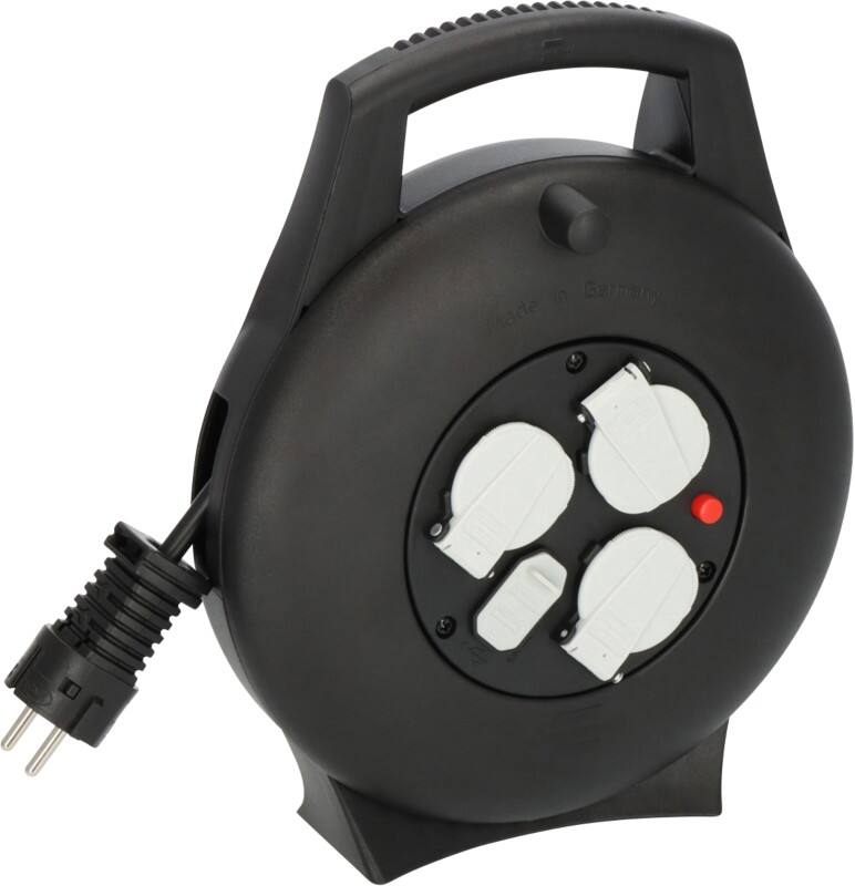 brennenstuhl Vario Line Enrouleur de Câble 3-Voies USB-A 10 m Noir 1093900600