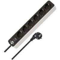 brennenstuhl Ecolor Rallonge 6-Voies 1,5 m Noir 1153260020