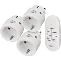 brennenstuhl Comfort-Line Kit de Prises Télécommandées Mini 3+1 Blanc 1507070