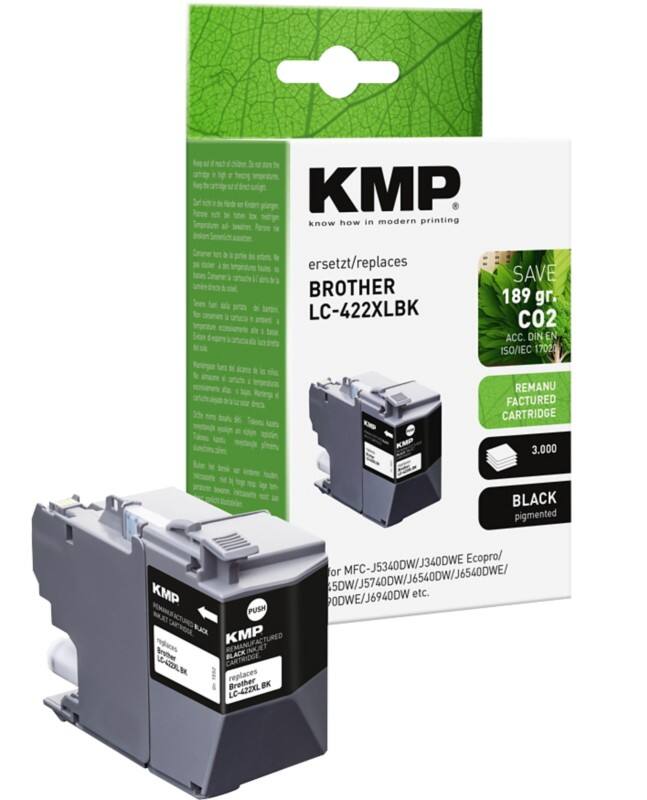Cartouche jet d’encre KMP LC422XLBK Compatible Brother Noir