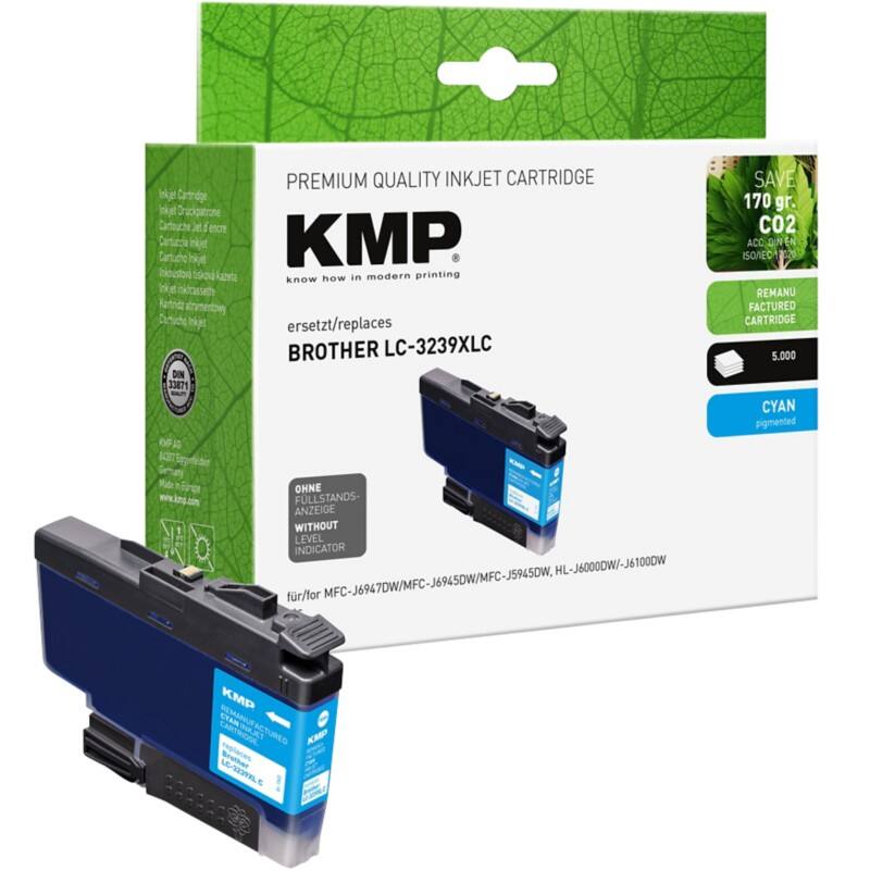 Cartouche jet d’encre KMP LC3239XLC Compatible Brother Cyan