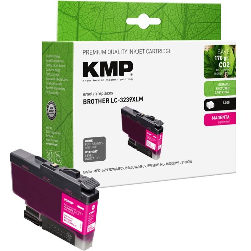 Cartouche jet d’encre KMP LC3239XLM Compatible Brother Magenta