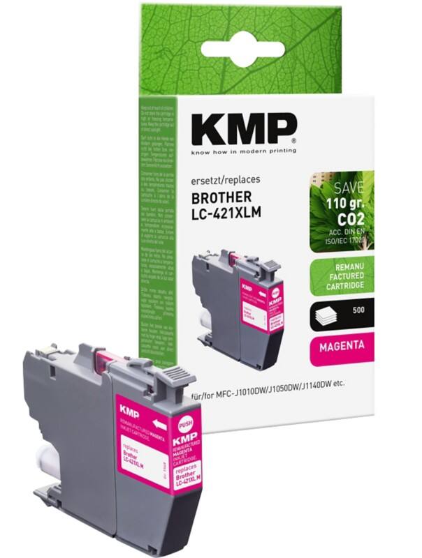Cartouche jet d’encre KMP LC421XLM Compatible Brother Magenta