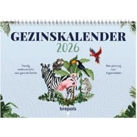 Calendrier familial Brepols 2026 1 Semaine sur 2 Pages Néerlandais 31 (L) x 1 (P) x 2,8 (H) cm Bleu