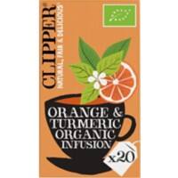 Thé Clipper Sacs Orange & Turmeric Organic Infusion 20 unités de 45 g