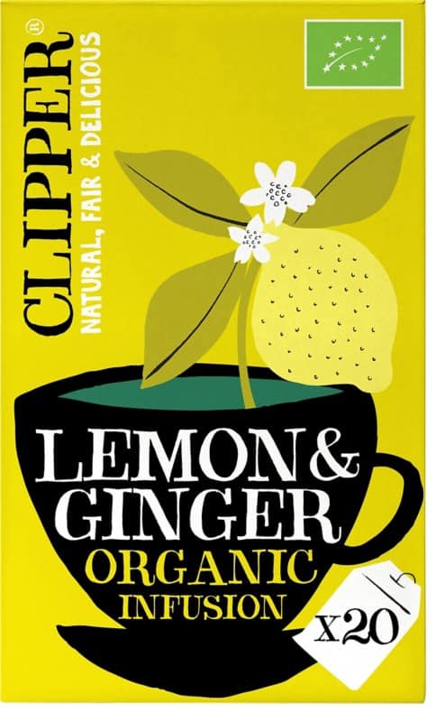 Thé Clipper Sacs Lemon & Ginger Organic Infusion 20 unités de 45 g