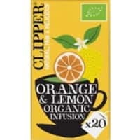 Thé Clipper Sacs Orange & Lemon Organic Infusion 20 unités de 45 g