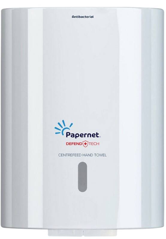 Distributeur d'essuie-mains en papier Papernet Defend Tech 416144 Plastique Verrouillable Manuel Blanc