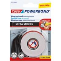 Ruban adhésif de montage tesa Powerbond Ultra Strong 55791 Blanc 19 mm (l) x 1,5 m (L) Caoutchouc synthétique