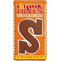 Lettre en chocolat Tony's Chocolonely Caramel au sel de mer 'S’ 180 g