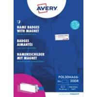 Badge nominatif AVERY Zweckform Aimant 7 x 3 cm Plastique 20 unités
