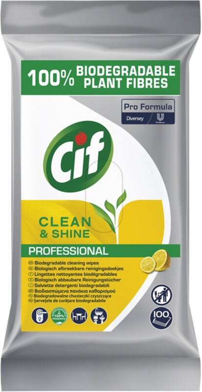 Lingettes nettoyantes Cif Pro Formula Multi-usage Citron frais 100 unités