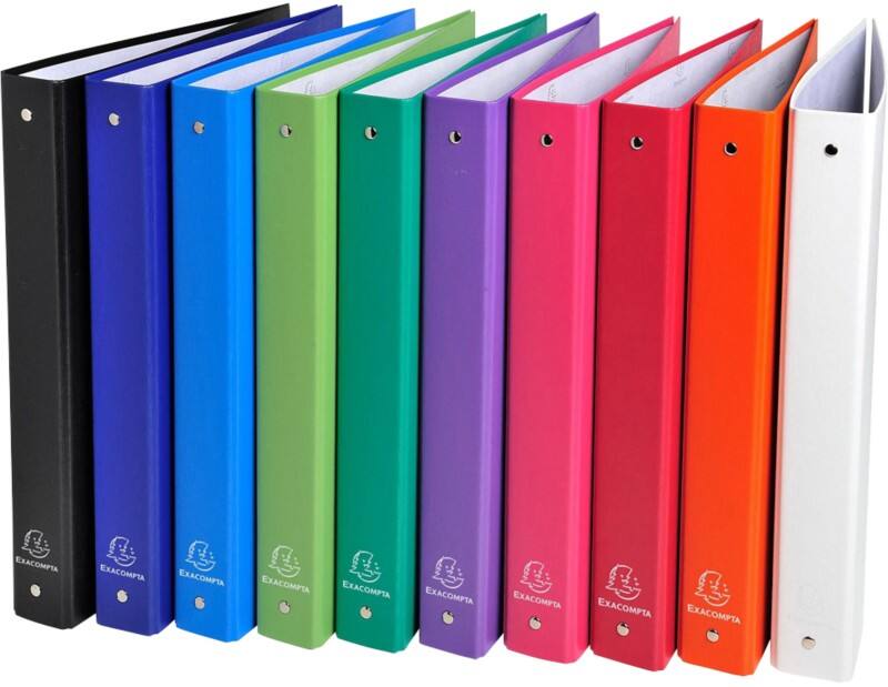 Classeur à anneaux Exacompta 30 mm PP (Polypropylène) A4 4 anneaux Assortiment 51330E 20 unités