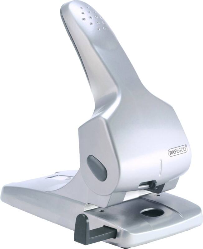 Perforatrice gros travaux Rapesco 2 perforations Métal, plastique 65 feuilles 0732 Argenté
