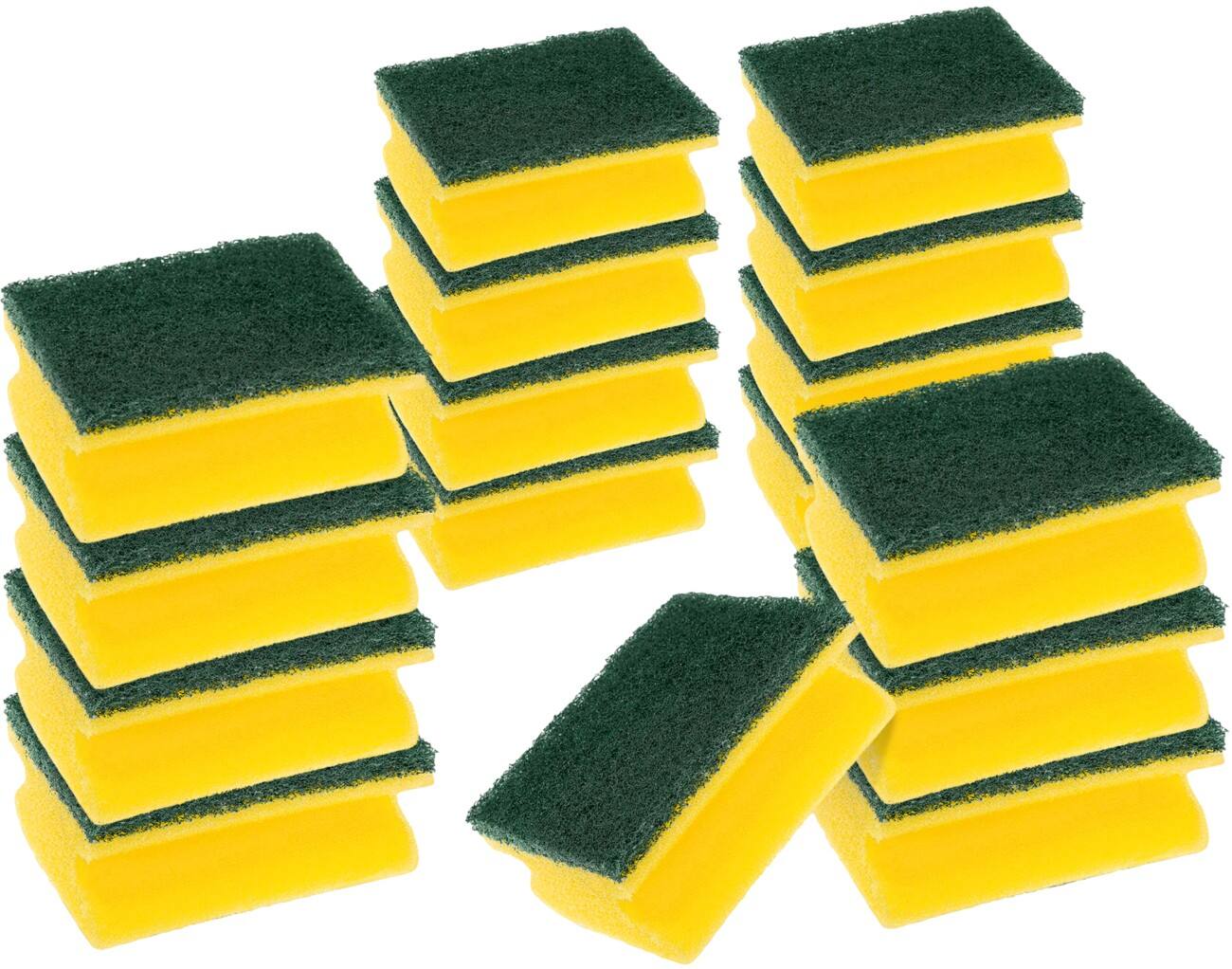 Éponge Scotch-Brite Classic 15,8 x 37,3 x 10 cm Jaune, vert 16 unités