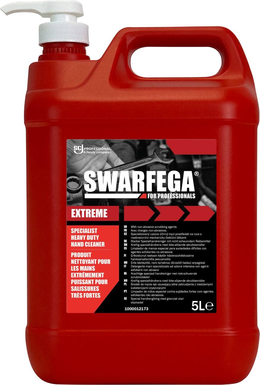 Nettoyant puissant pour les mains Swarfega Extreme Liquide Rouge SHD5LMP 5 L
