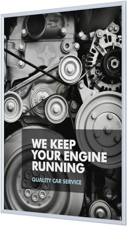 Cadre d’affichage SHOWDOWN A0+ En suspension Argenté Aluminium KRA0G25 87,2 (L) x 1,1 (P) x 122 (H) cm KRA0G25