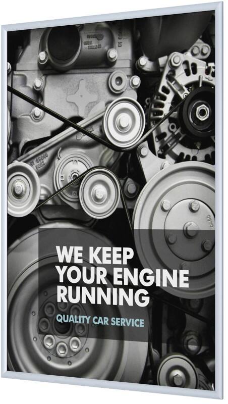 Cadre d’affichage SHOWDOWN B1 Fireproof A0+ En suspension Argenté Aluminium KRA0G25B1 87,2 (L) x 1,1 (P) x 122 (H) cm KRA0G25B1