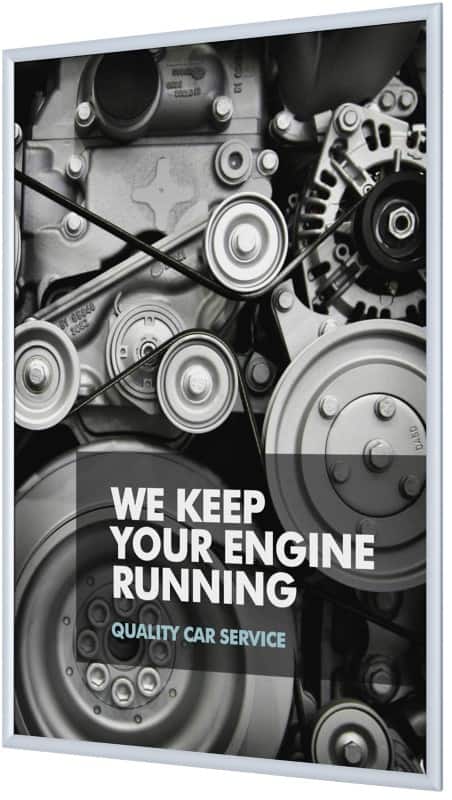 Cadre d’affichage SHOWDOWN B1 Fireproof A4 En suspension Argenté Aluminium KRA4G25B1 24,1 (L) x 1,1 (P) x 32,8 (H) cm KRA4G25B1