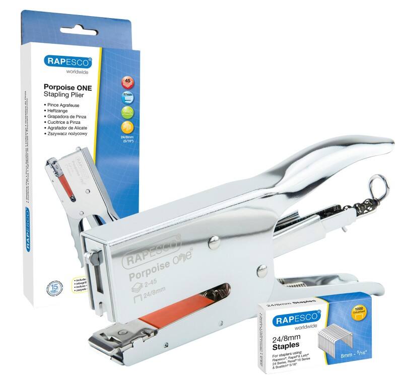 Pince agrafeuse Rapesco 1794 24/8 Argenté 8,8 x 2,7 x 26,2 cm Avec agrafes