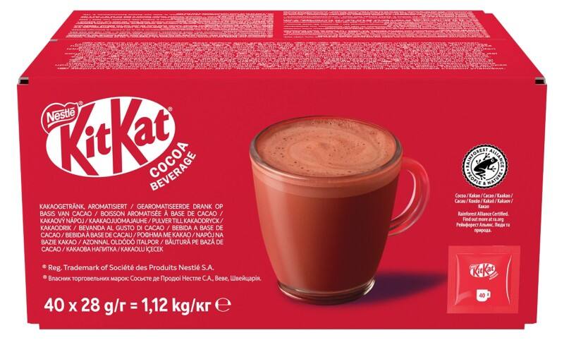 Chocolat chaud Nestlé KitKat Cacao Beverage Instantané Sachets 40 unités de 28 g