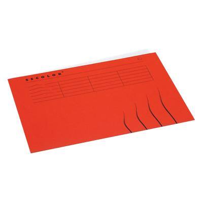 Djois Secolor Farde à bord décalé Folio Rouge Carton 225 g/m²