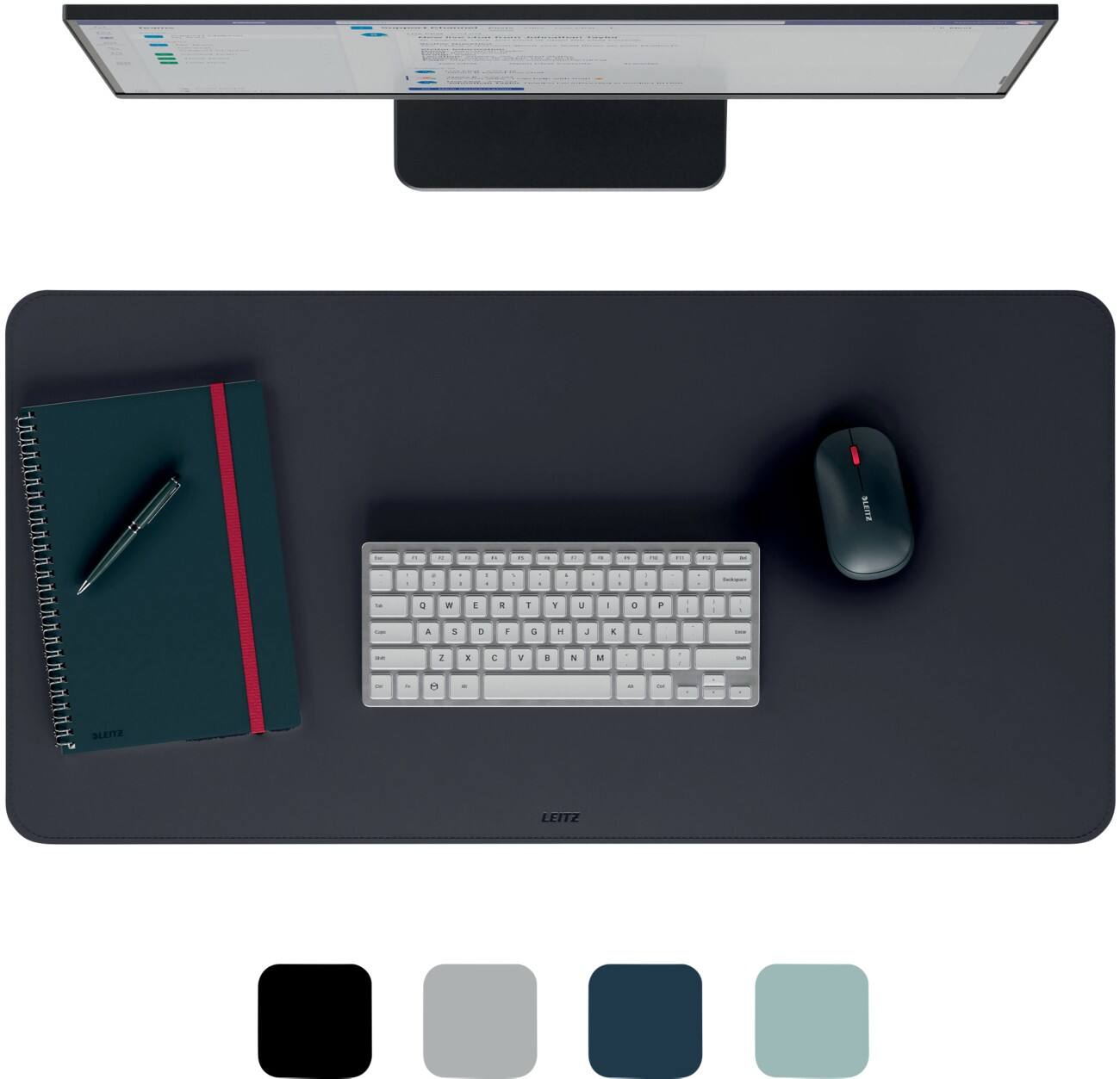 Sous-main Leitz Large 53820095 Noir 80 x 40 cm PVC (Polychlorure de vinyle) Enroulable