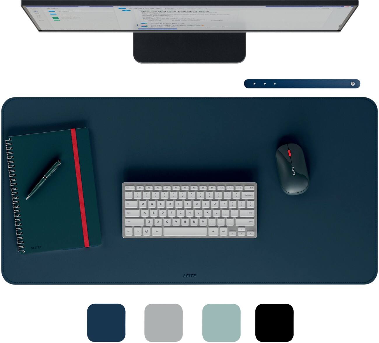 Sous-main Leitz Large 53820068 Bleu foncé 80 x 40 cm PVC (Polychlorure de vinyle) Enroulable