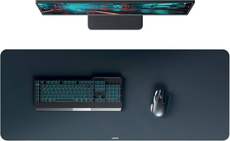 Sous-main Leitz Extra Large Gaming 53840089 Gris foncé Mat 100 x 40 cm Enroulable Doux Polyester
