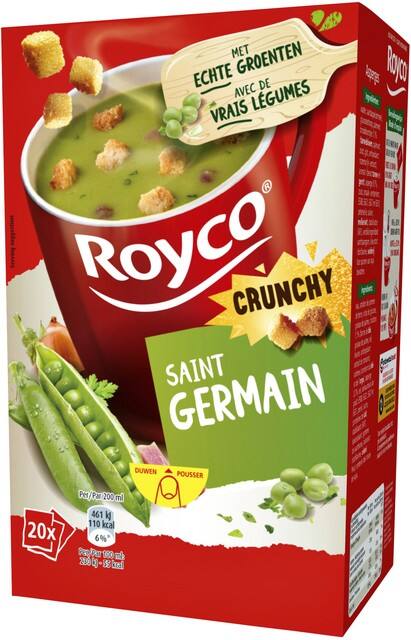 Soupe instantanée Royco Crunchy Saint Germain 20 unités de 30 g