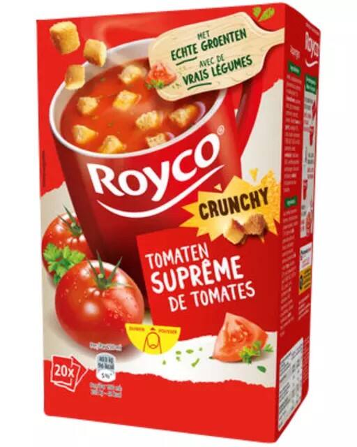 Soupe instantanée Royco Crunchy Tomate 20 unités de 30 g