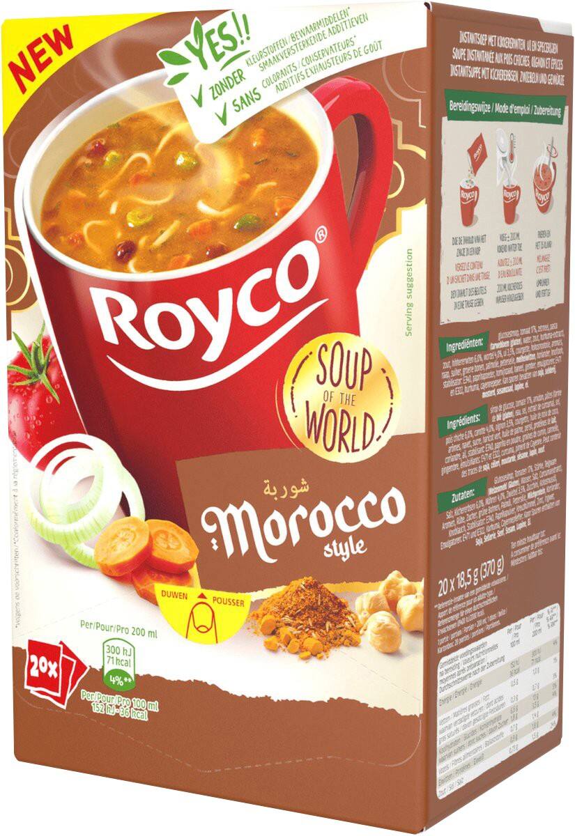 Soupe instantanée Royco Morocco Style 20 unités de 30 g