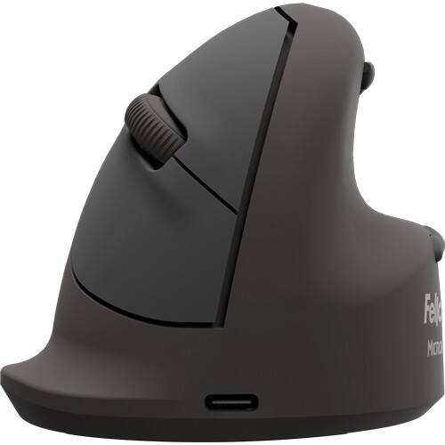 Souris ergonomique Fellowes Breyta Avec fil / Sans fil Avec Bluetooth Noir Adapté pour les gauchers