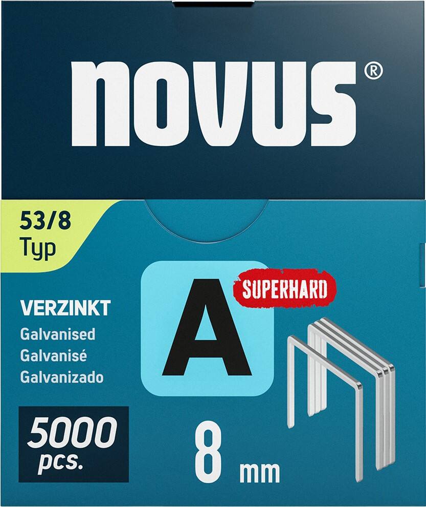 Agrafes Novus 042-0762 Fil galvanisé Argenté 5000 unités