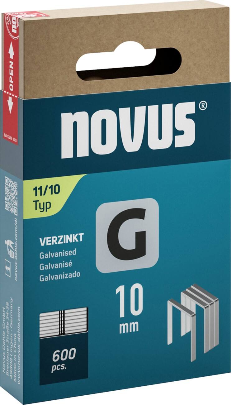 Agrafes Novus 042-0797 Fil galvanisé Argenté 600 unités