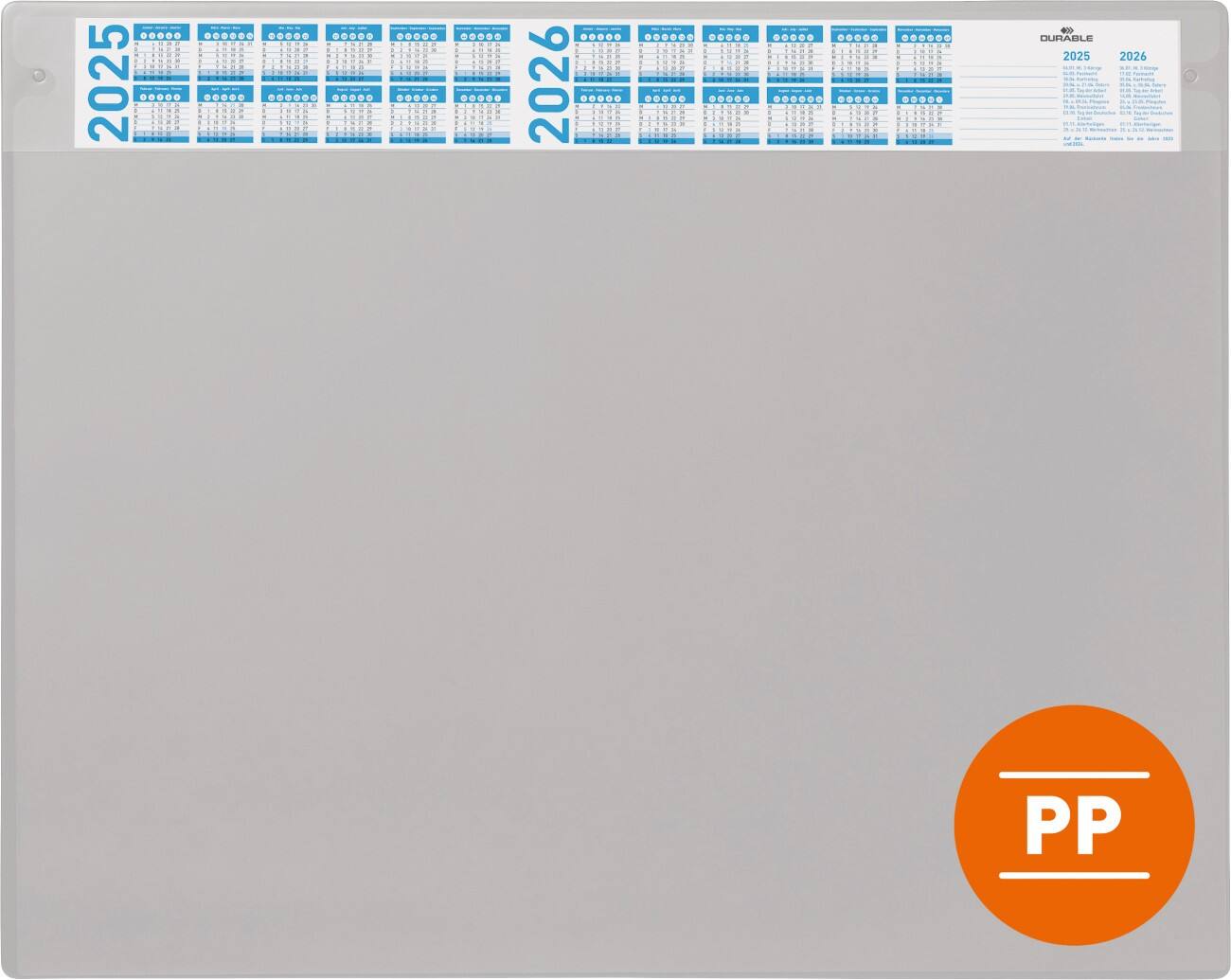 Sous-main DURABLE PP (Polypropylène) Gris 65 cm