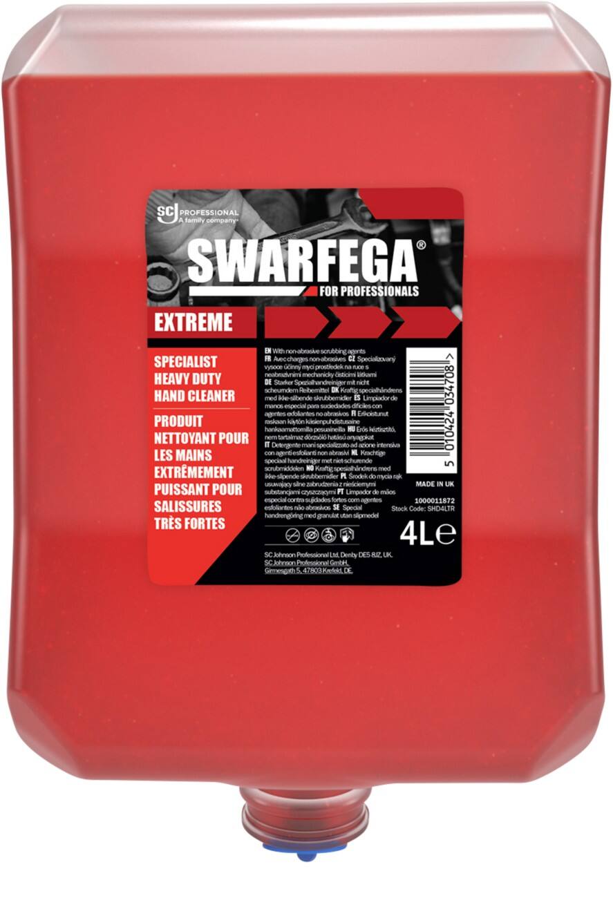 Nettoyant puissant pour les mains Swarfega Orange Rouge SHD4LTR 4 L