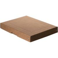 Boîte de rangement Falken Carton Pure Brun 40mm x 40mm x 240mm