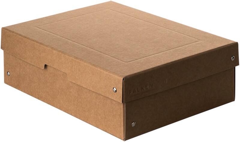 Boîte de rangement Falken Carton Pure Brun 100mm x 100mm x 240mm