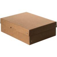 Boîte de rangement Falken Carton Pure Brun 100mm x 100mm x 240mm