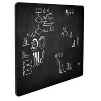Tableau noir Système de rail 100 (L) x 1 (P) x 67 (H) cm Noir