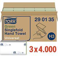 Essuie-mains Tork Universal Vert 1 épaisseur 60 Unités de 200 Feuilles