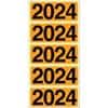 Étiquettes annuelles adhésives Bene 2024 Orange 48 x 19 mm 100 unités