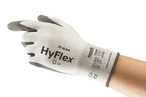 Gants Ansell HyFlex Mechanical Protection Non jetables PU (Polyuréthane) Non poudrés Taille 11 Blanc 12 paires