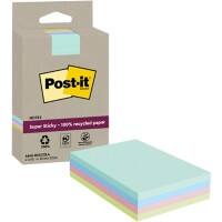 Notes Super Sticky Post-it 102 x 152 mm Assortiment 4 blocs de 45 feuilles