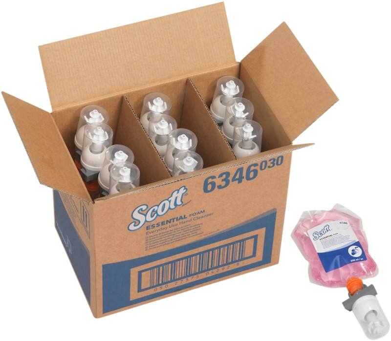 Savon pour les mains Scott Essential Foaming Rose 6346 12 pochettes de 200 ml