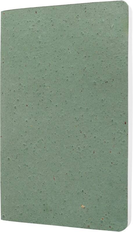 Cahier Sigel ReUp A5 Ligné Adhésif Reliure latérale Coques de grains de café Couverture souple Vert Sans perforation 100 pages